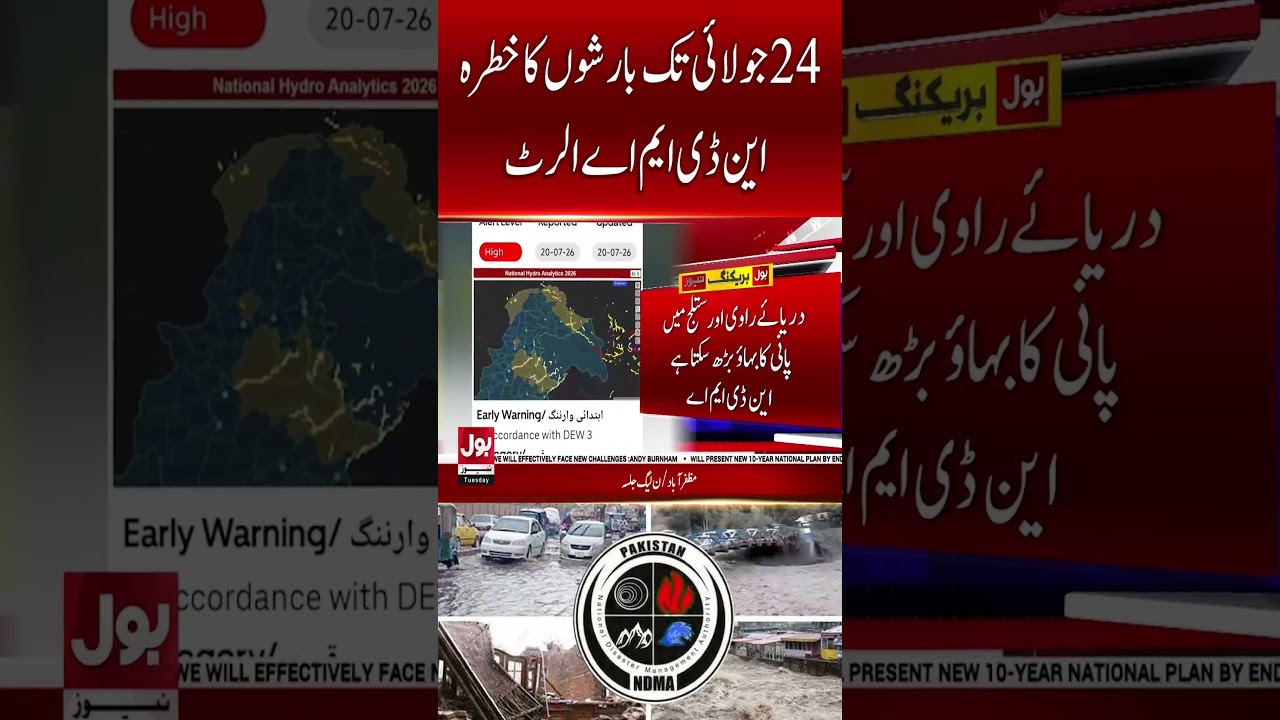 RAIN ALERT! Heavy Rain Threat Until July 24 | NDMA Warning | Bol News