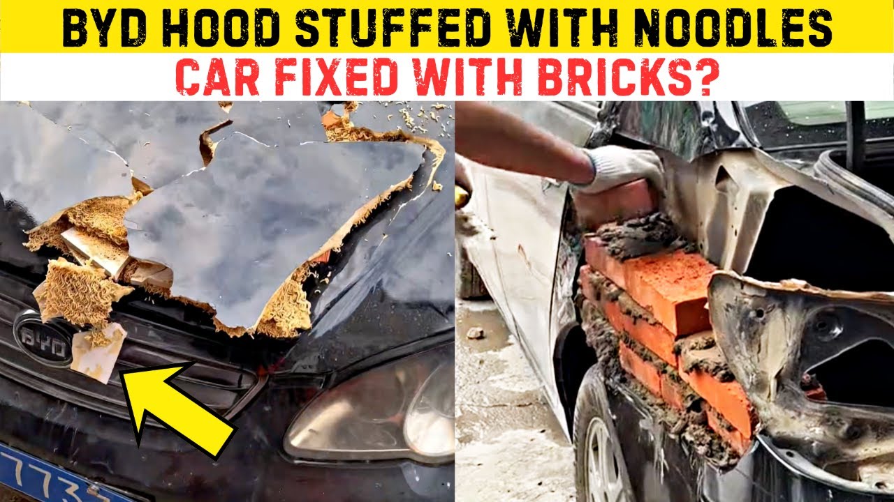 China's Tofu Dreg Mechanics EXPOSED! Bricks Inside Bumpers, Cardboard EVs & Ramen Glue