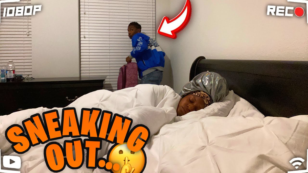 SNEAKING OUT IN THE MIDDLE OF THE NIGHT PRANK ON GIRLFRIEND!
