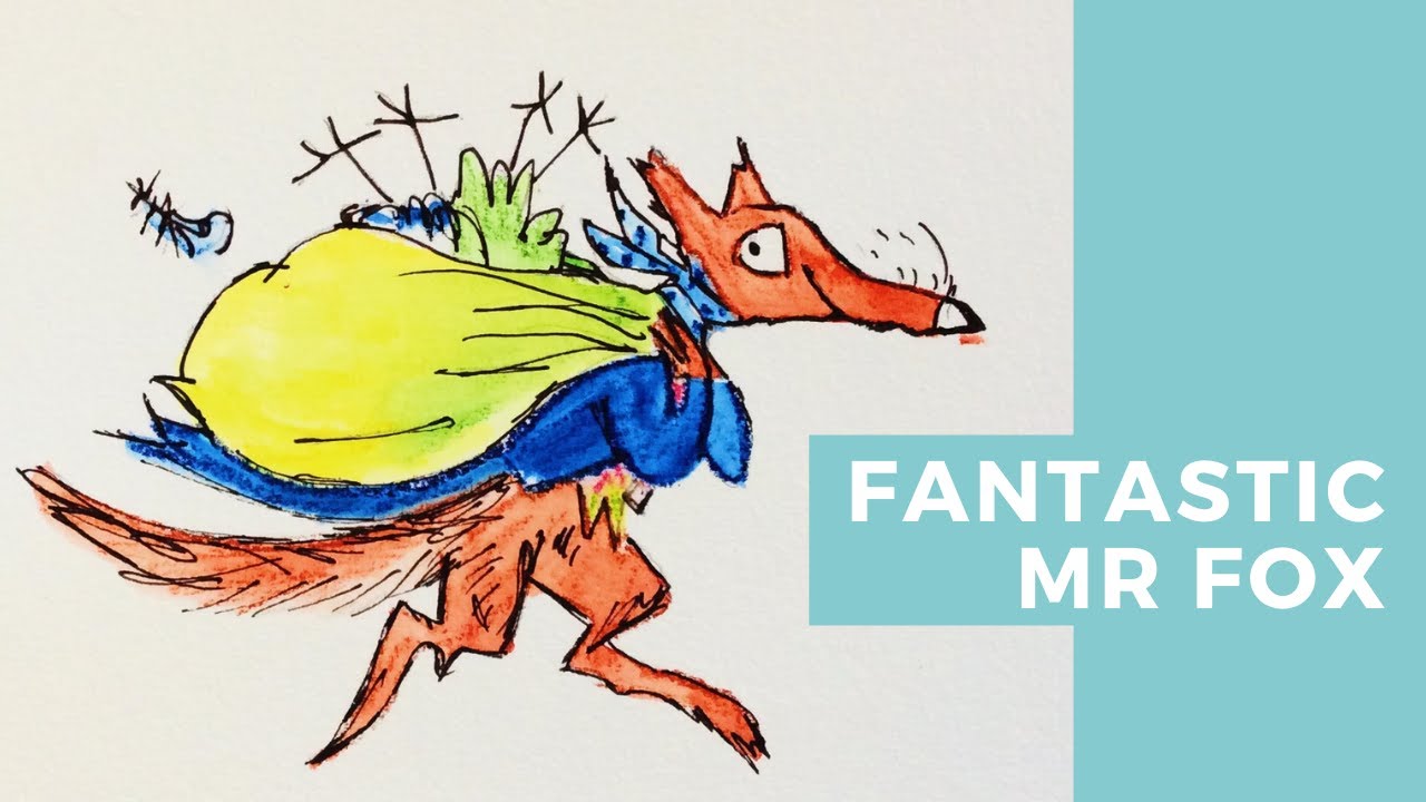 How to draw and paint Fantastic Mr Fox