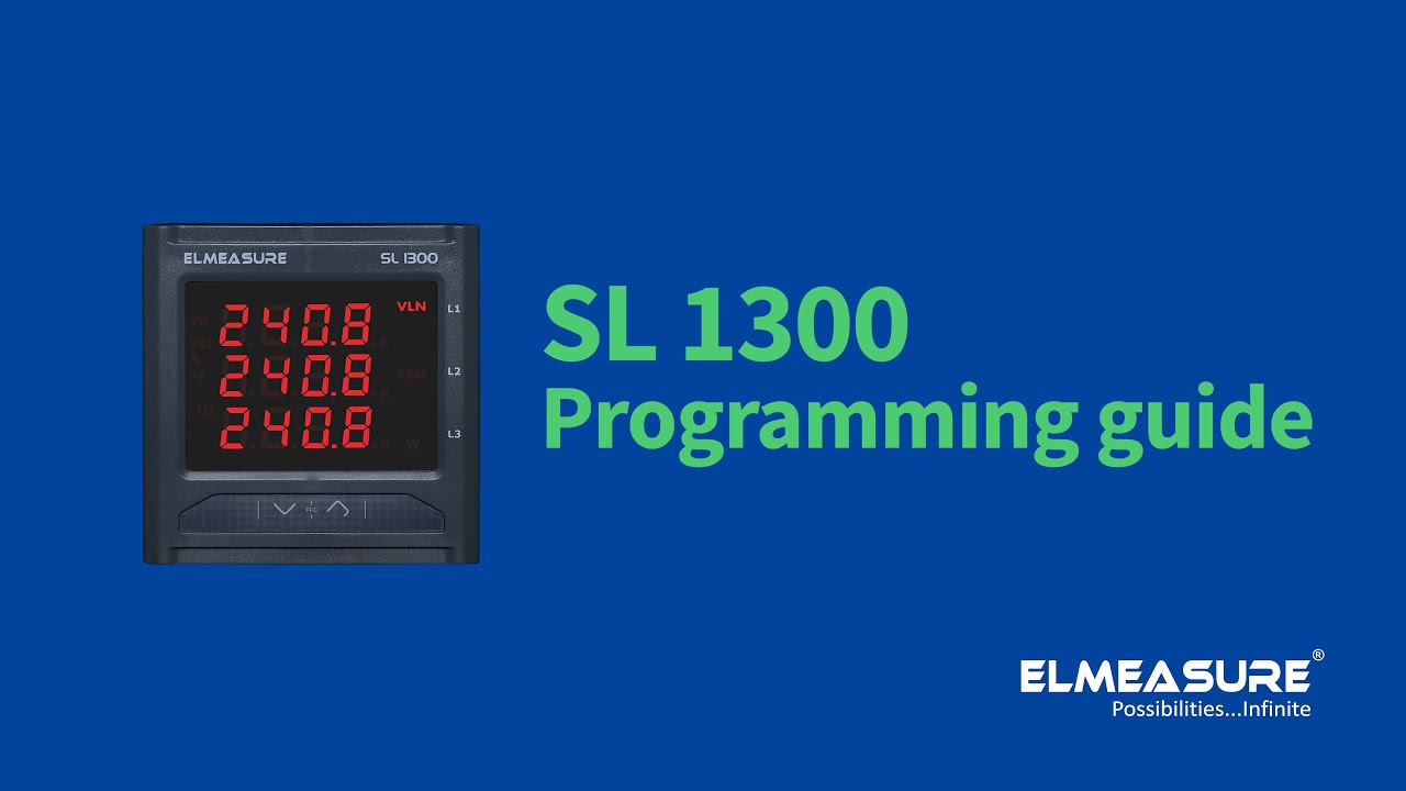 How to program SL 1300 | Basic meters | Hindi | Elmeasure