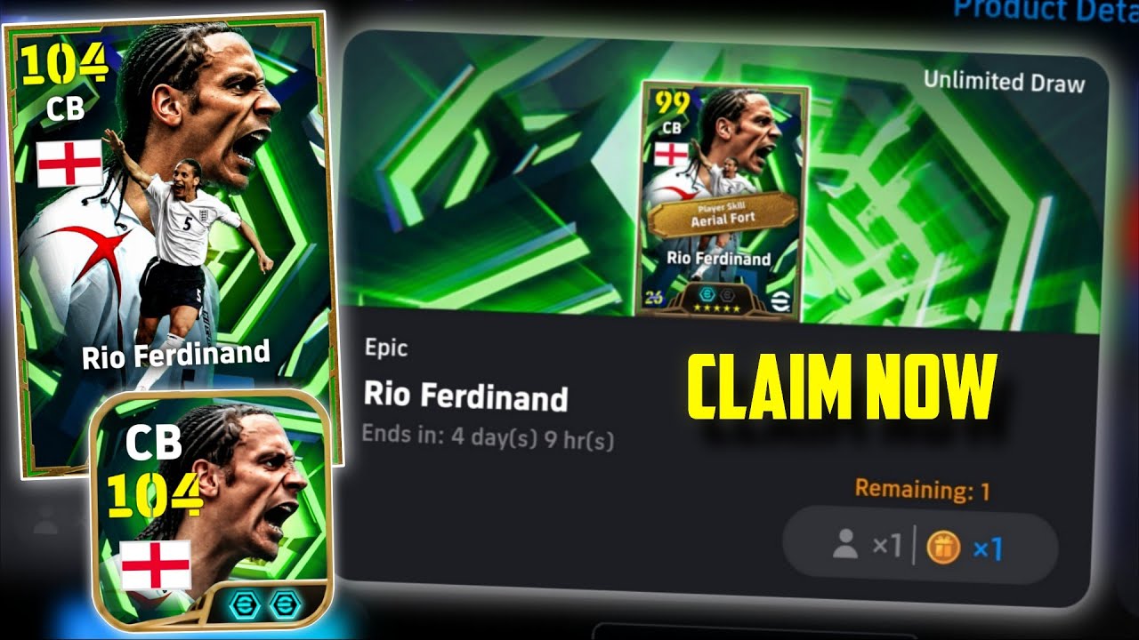 Как получить Эпического Рио Фердинанда БЕСПЛАТНО! 😱👀 | eFootball 2026&trade; 🔥