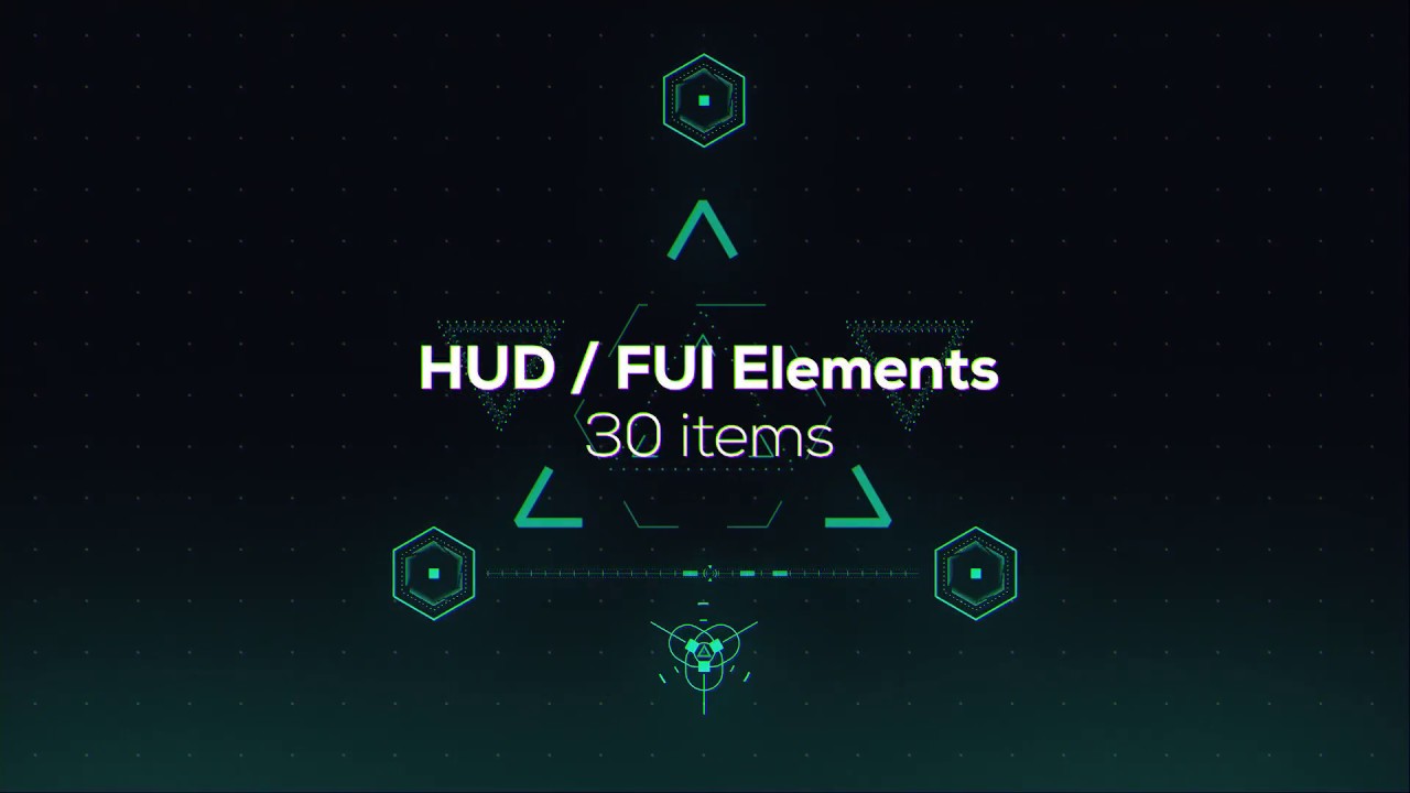 HUD Vol.1 - After Effects detailed Head Up Elements Pack