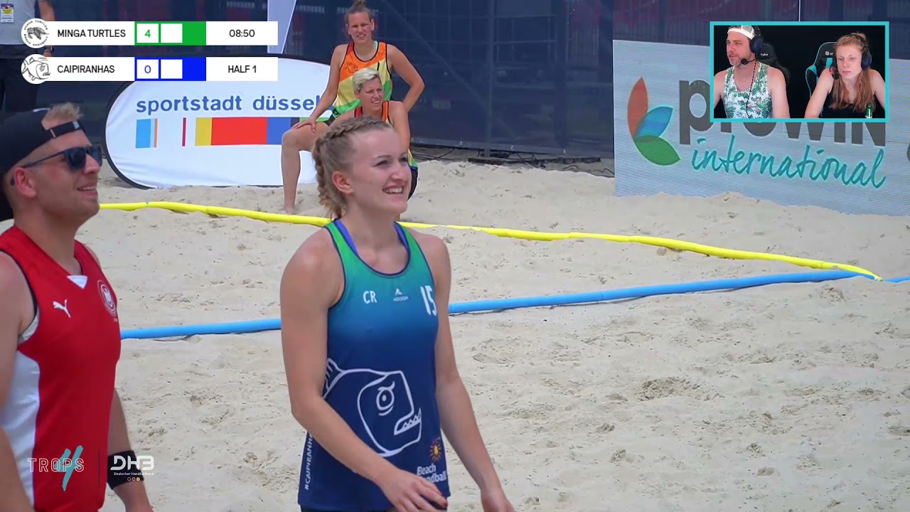 Beachhandball Deutsche Meisterschaft, Düsseldorf 2021 Finale Minga Turtles vs CAIPIranhas