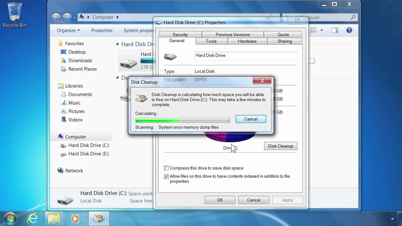 How to free up disk space on Windows 7 and Vista