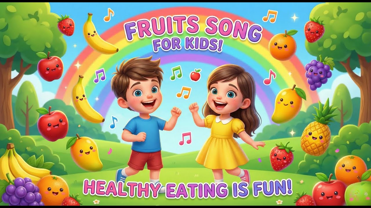 Fruits Song for Kids 🍎 Fun Learning Nursery Rhyme