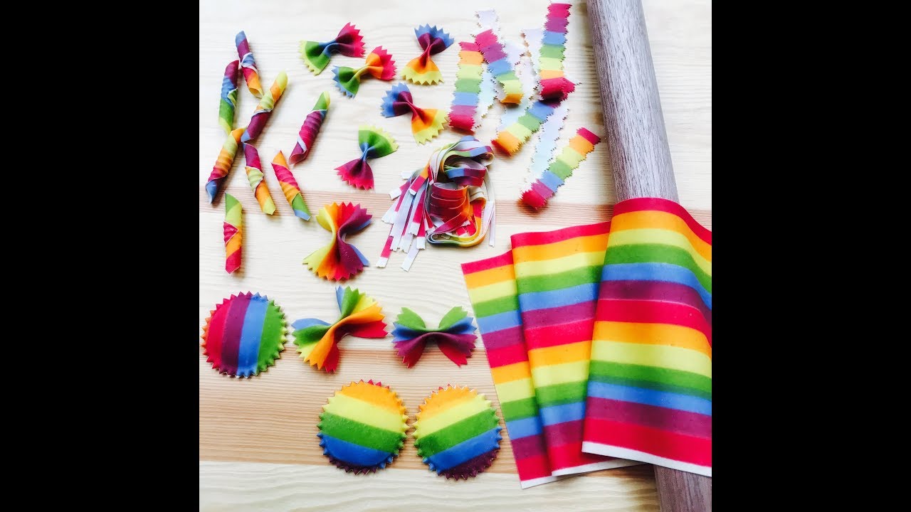 SaltySeattle Makes Rainbow Pasta into Various Shapes
