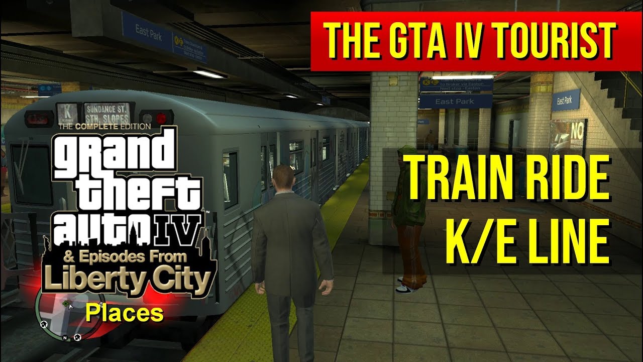 The GTA IV Tourist: Night Train Ride and Stations Tour K/E (yellow) line - Part 3 of 4 - 60fps