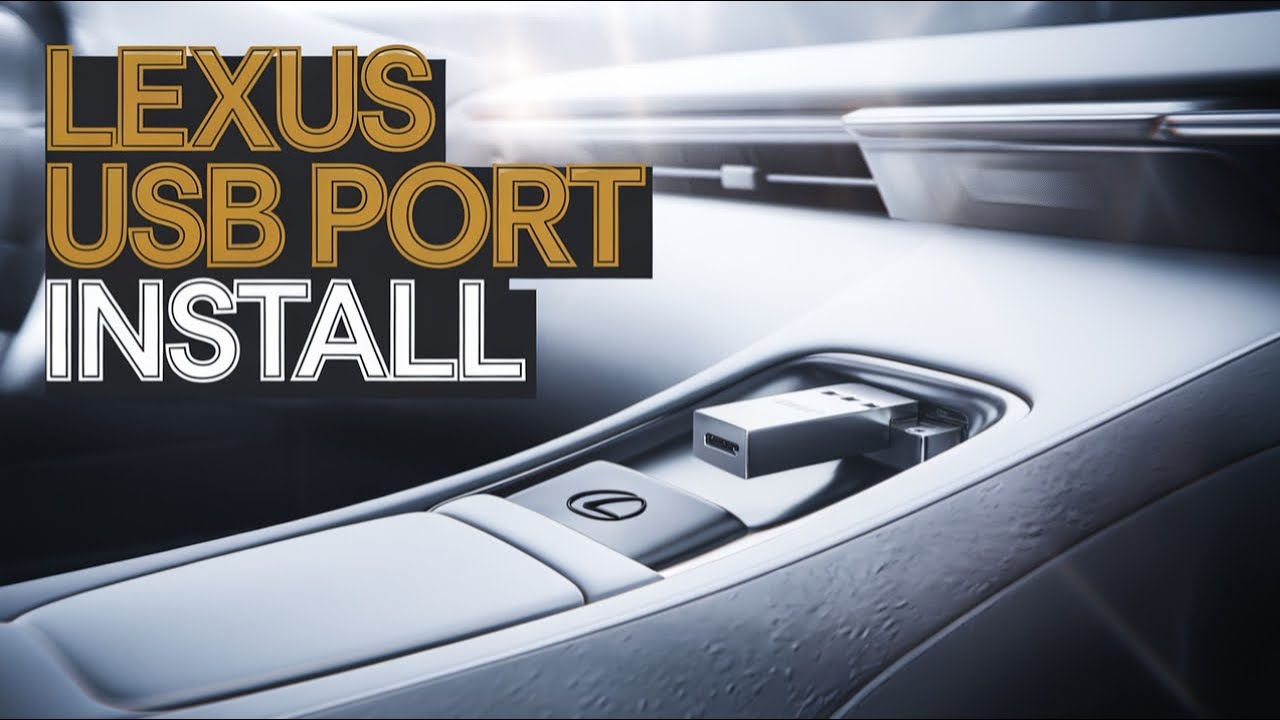 Установка USB-порта для зарядки Lexus GX460 в среднем ряду