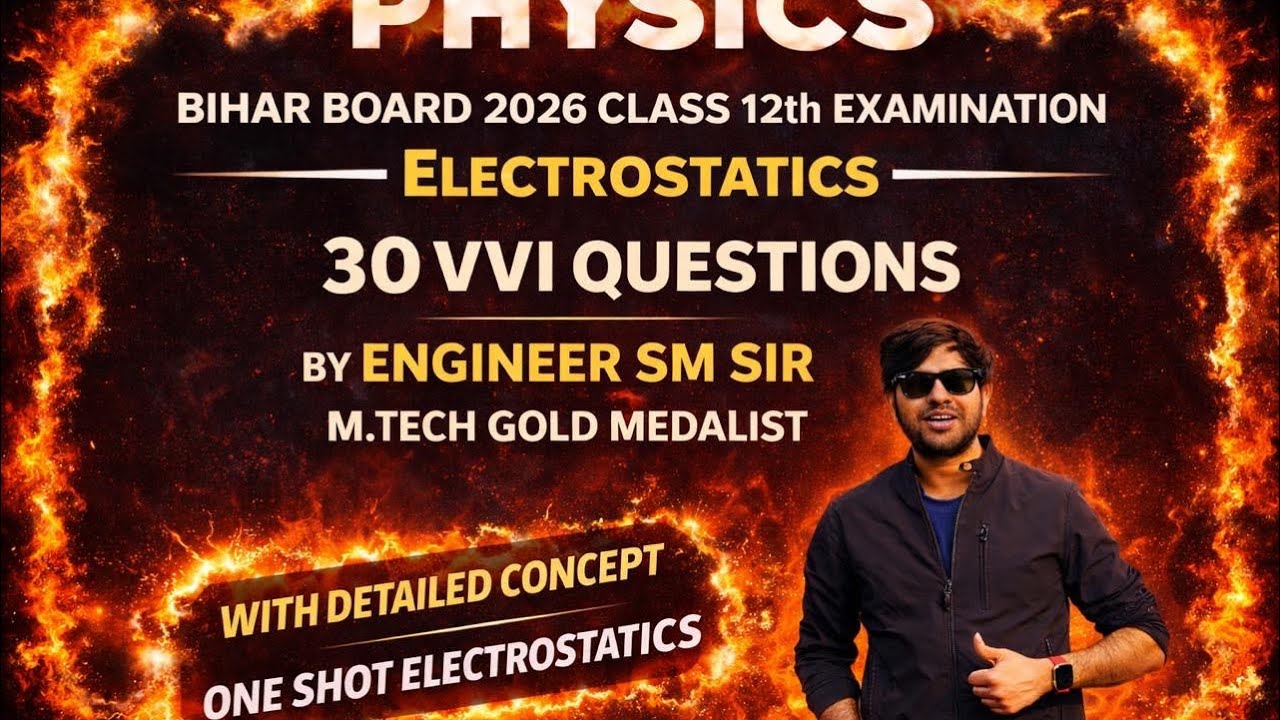 Class 12th Physics | Electrostatics | Board Exam 2026 | Most  Important Questions 