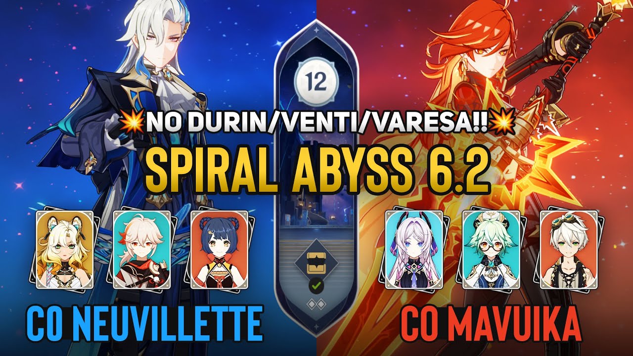 NEW Spiral Abyss 6.2 | C0 Neuvillette & C0 Mavuika CARRY Floor 12 No Nod-Krai | Genshin Impact