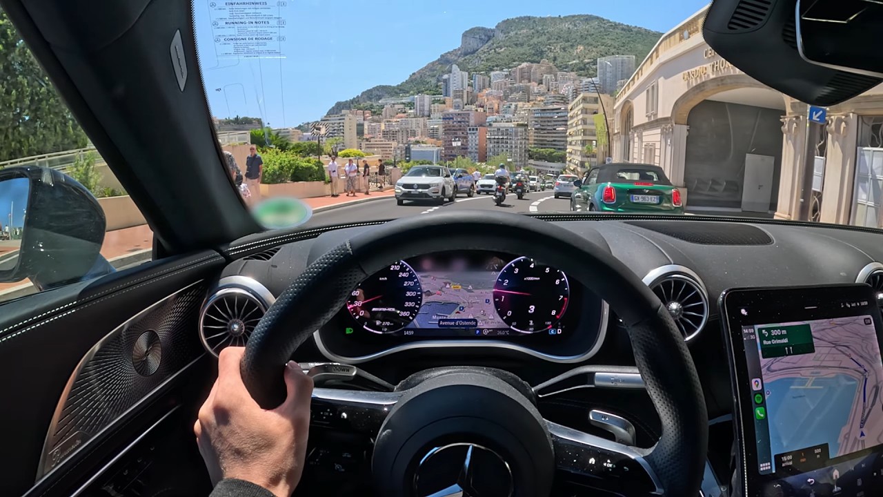 Milan Italy to Monaco & France BEAUTIFUL Coastal Drive in Mercedes SL63 | 4K ASMR POV Scenic Drive