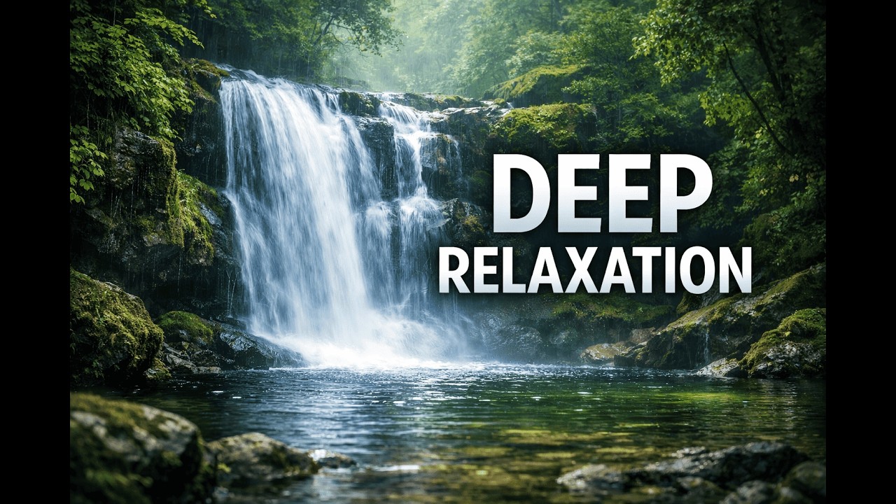 Relaxing Forest Waterfall | Peaceful Nature Sounds for Sleep, Stress Relief & Meditation