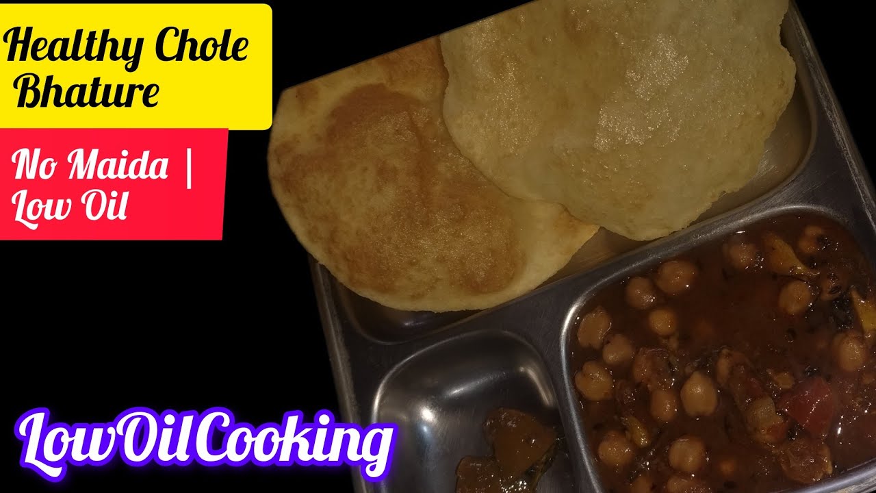 Traditional Taste with Healthy Twist 💚 | बिना मैदा के छोले भटूरे, No Maida | Low Oil | 