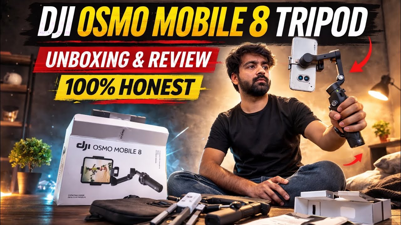 DJI Osmo Mobile 8 Tripod – Unboxing & Honest Review | Best Smartphone Gimbal 2026?