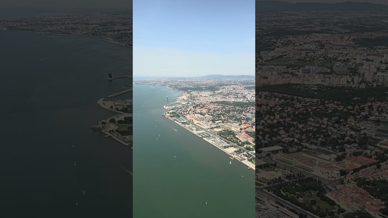 Emirates Flight Landing in Lisbon Portugal | Smooth Approach & Touchdown