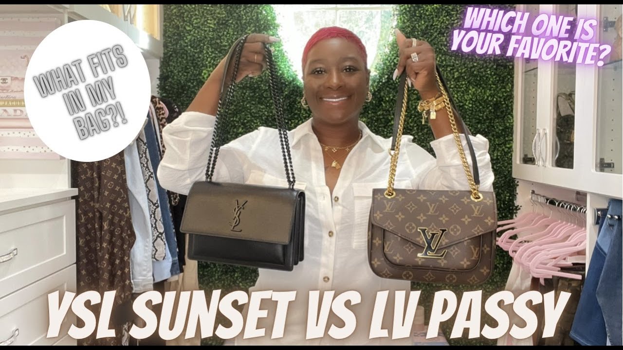 😱 LOUIS VUITTON PASSY HAND BAG | YSL SUNSET HAND BAG | SAINT LAURENT | WHAT FITS IN MY BAG?