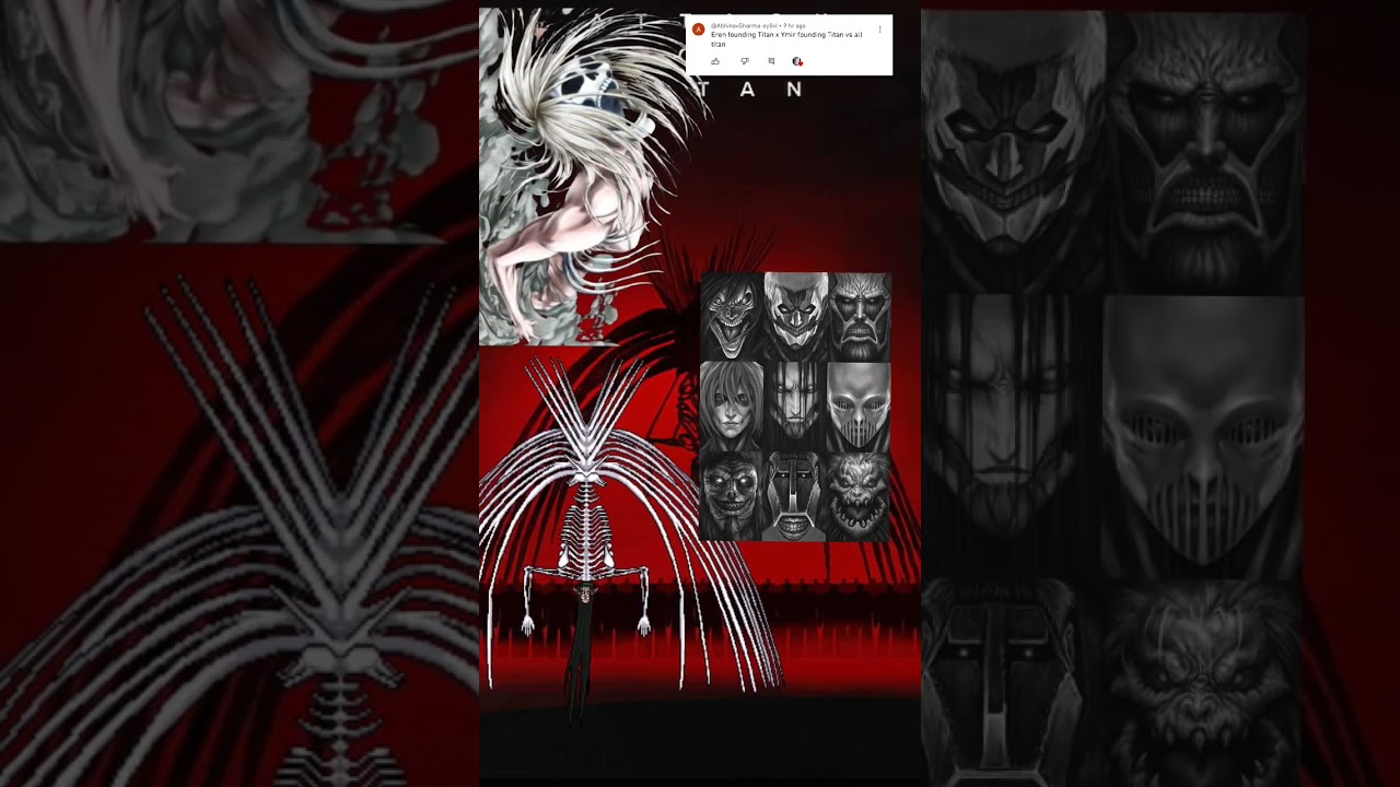 Ymir Founding Titan X eren Founding Titan Vs all Titan #shorts