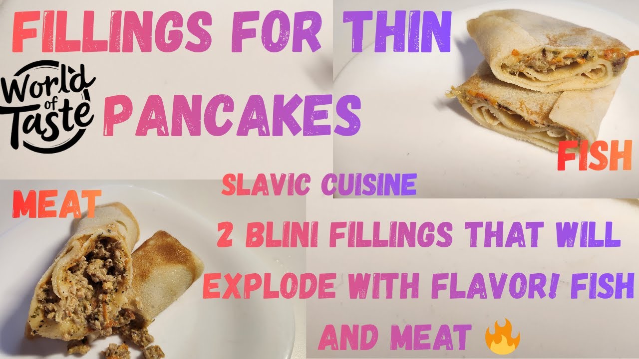 RESTAURANT-QUALITY BLINI! 2 fillings: juicy meat + tender fish 😋