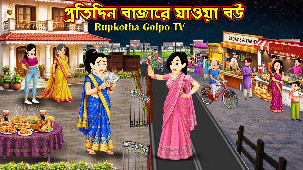 প্রতিদিন বাজারে যাওয়া বউ Protidin Bazar Jaoa Bou | Cartoon Bangla Cartoon | Rupkotha Golpo TV