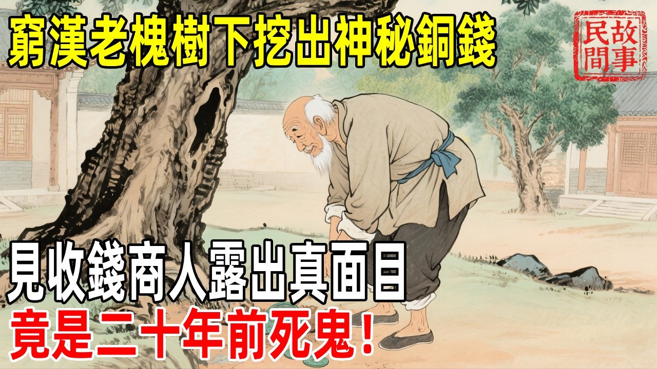 窮漢老槐樹下挖出神秘銅錢，見收錢商人露出真面目，竟是二十年前死鬼！【壓箱底的舊事】#故事#民间故事#故事会#民間故事#故事會#温馨故事#民间传统故事