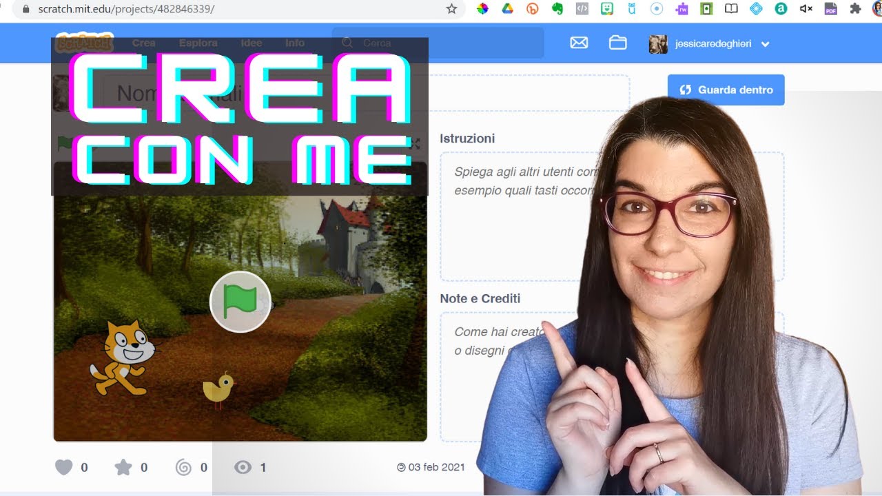 Crea con me un'animazione Scratch interattiva e con narrazione