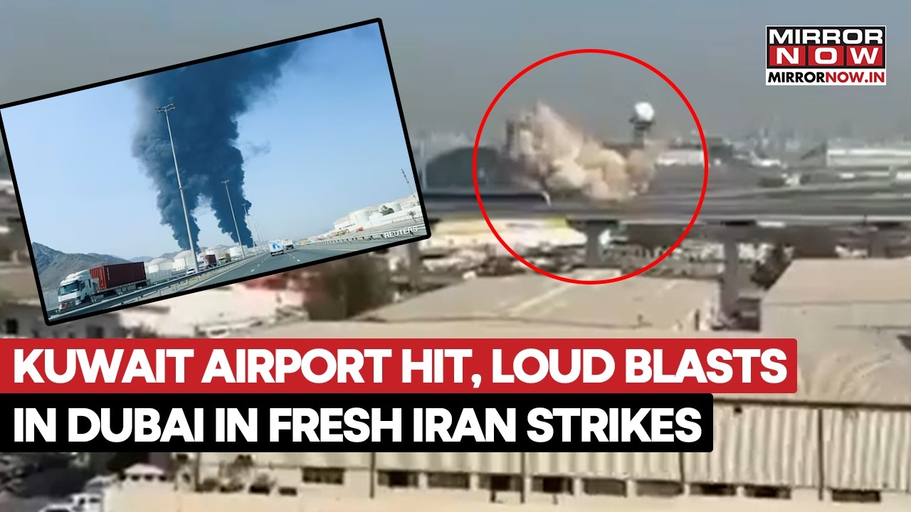 Iran Expands War? Tehran's Drone Strikes Target Kuwait Airport As Dubai Reports Loud Blasts | Watch