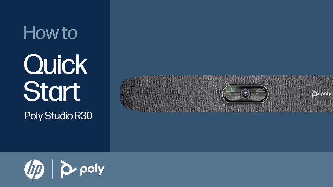 Poly Studio R30: Setup & Quick Start | Accessories | HP Support
