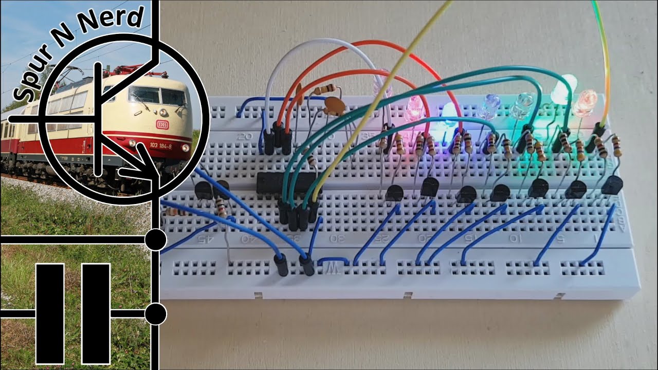 Modelleisenbahn-Elektronik - Teil 26 - Doppelblitz-Blaulicht Pärchen mit dem CD4060