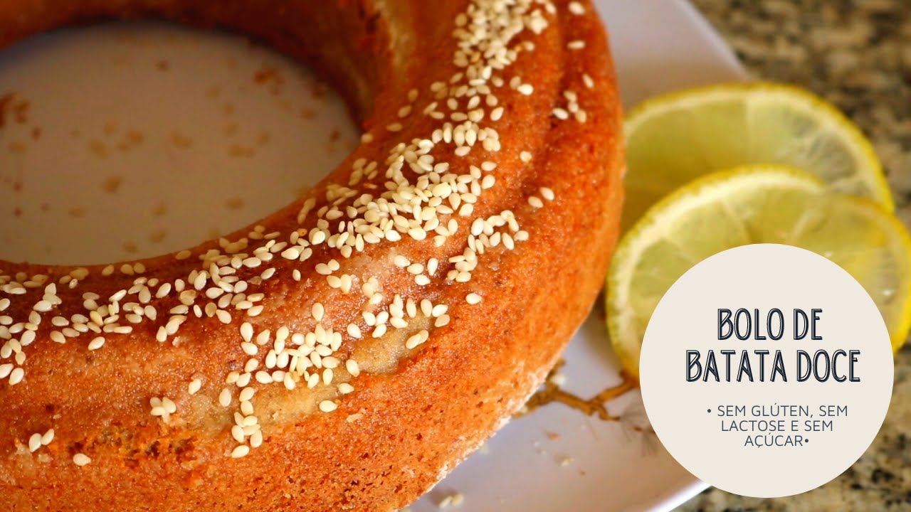 BOLO DE BATATA DOCE | Sem glúten, lactose ou açúcar!