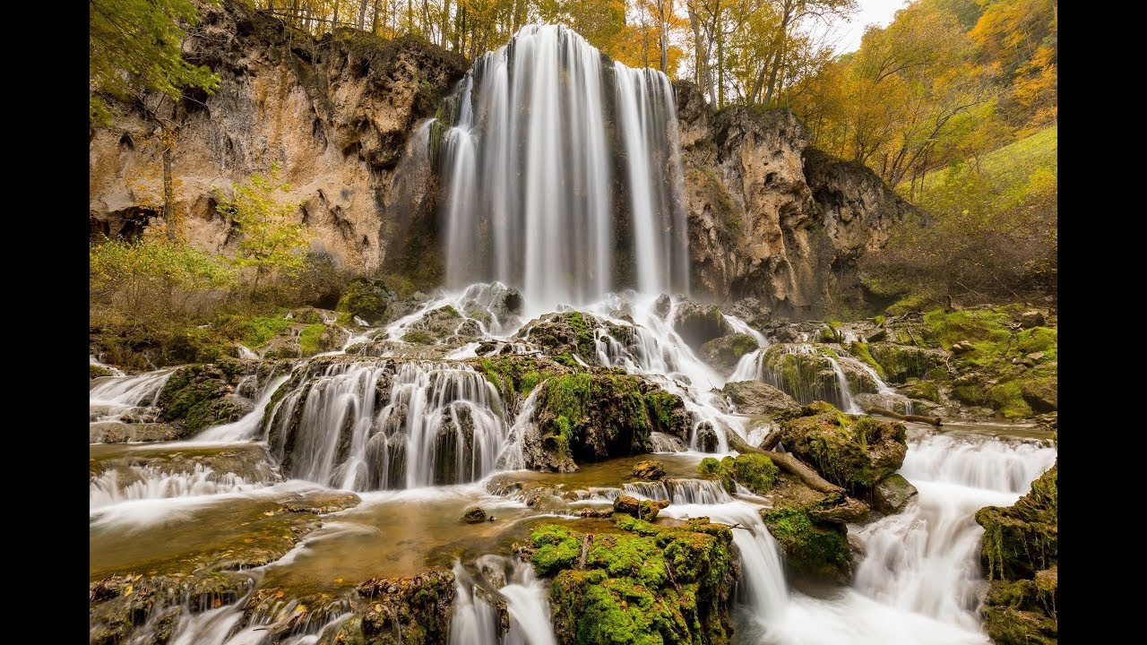 Cinematic Drone Video of Falling Spring Falls in VA