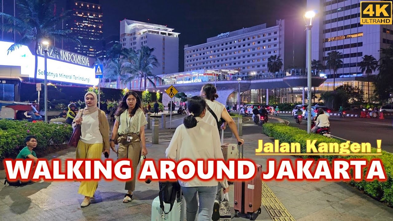 Evening walk around JAKARTA🚶‍♂️Sudirman to Thamrin [Terowongan Kendal Tosari Bundaran HI & Sarinah]