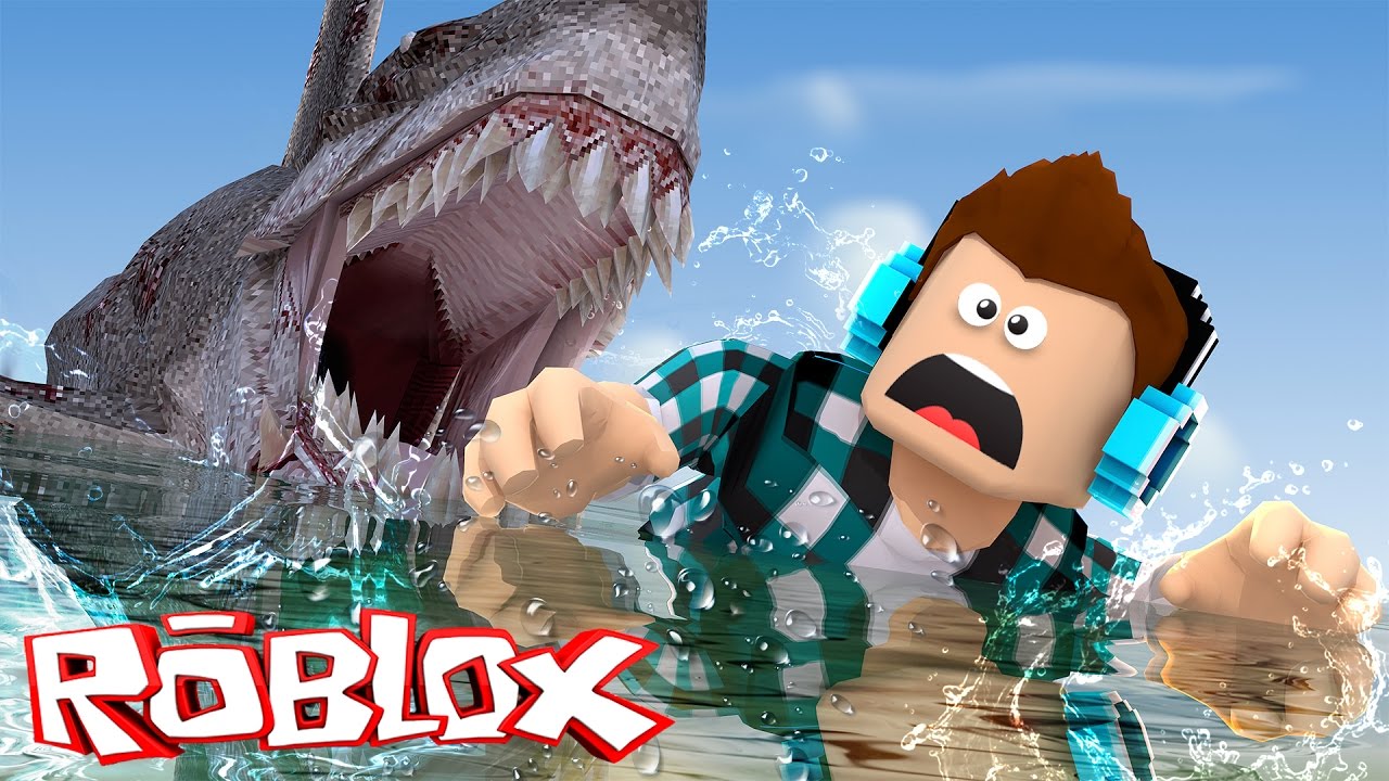 Roblox - O TUBARÃO ME ATACOU !! (Roblox Shark Attack)