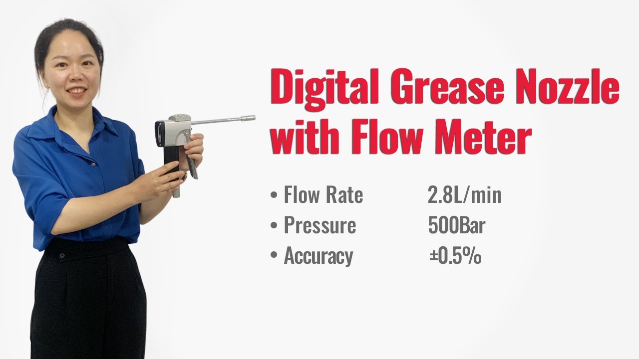 Small High Accuracy Digital Grease Oil Nozzle with Flow Meter
