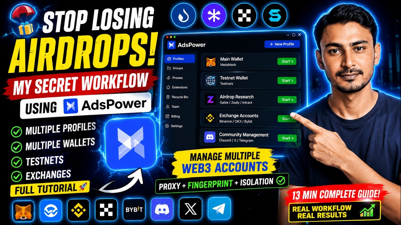 Web3 Airdrop Farming Made Easy with AdsPower | Complete Guide