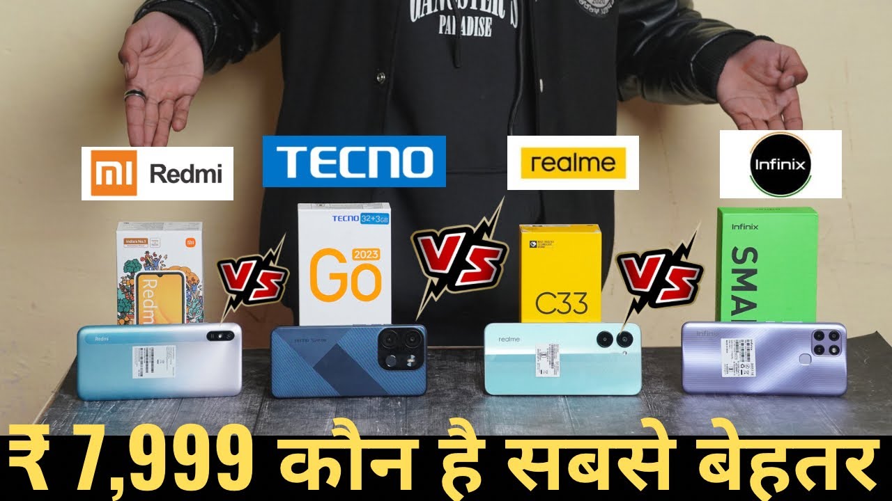 7,999 se niche best smartphone / TECNO SPARK GO 2023 🆚 Infinix SMART 6 🆚 Redmi 9A 🆚 realme C33 ⚡️