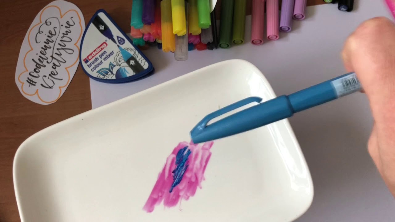 Brush lettering i blendowanie - tutorial