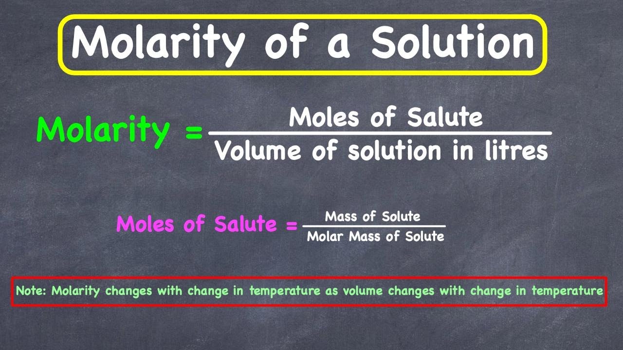 What is Molarity
