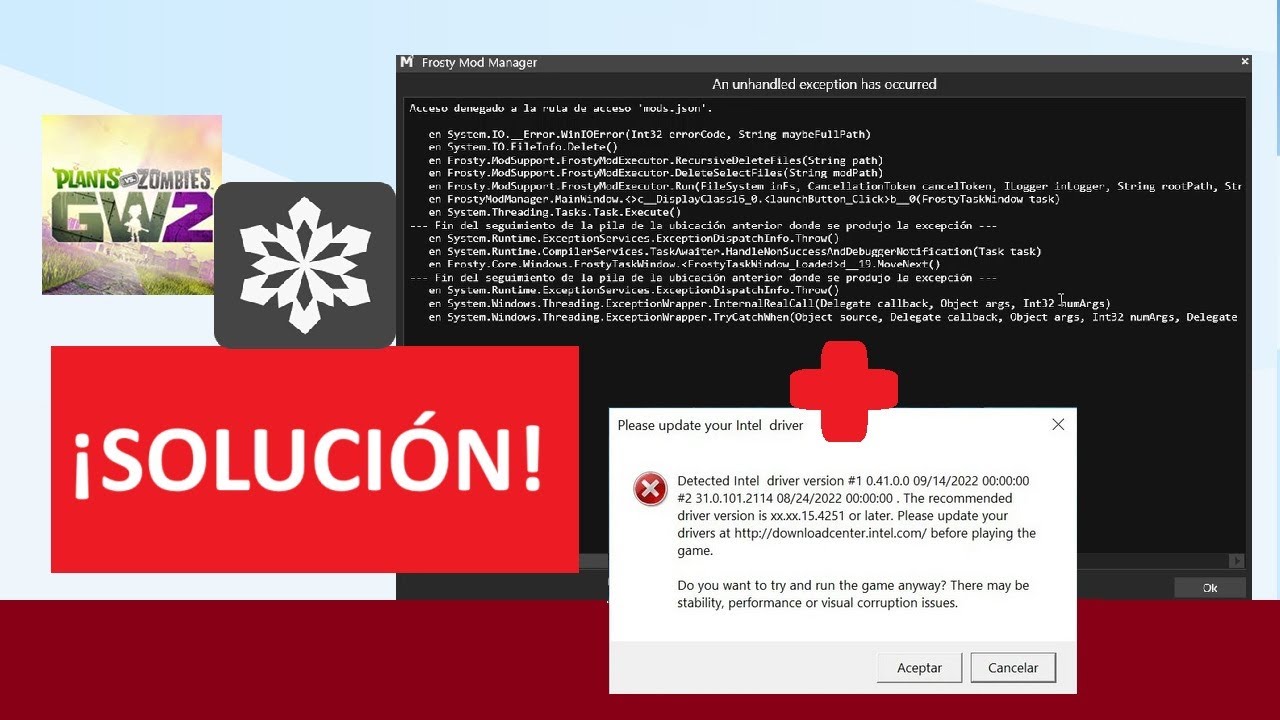 Error del driver Intel + Acceso denegado a Frosty | Solución | Plants vs Zombies Garden Warfare 2