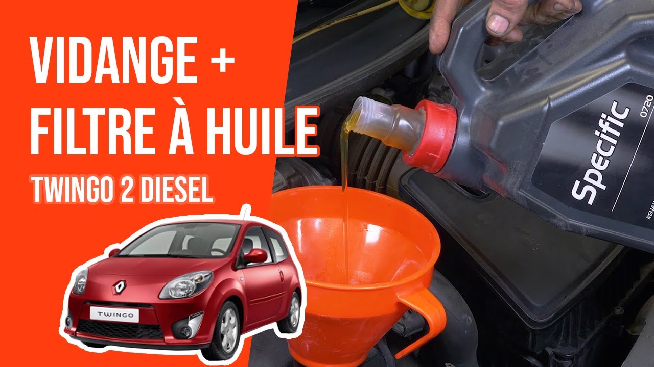 Vidange et changement du filtre à huile TWINGO 2 1.5 dCi 🛢