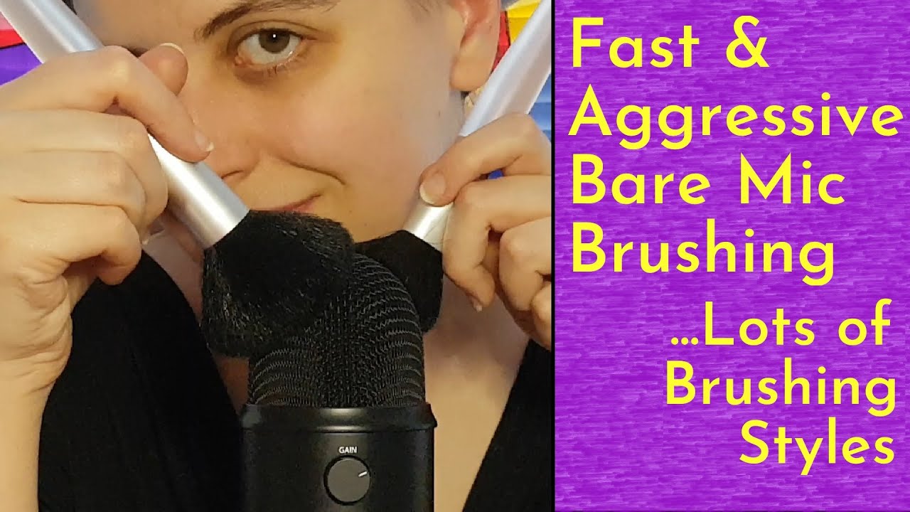 ASMR Fast & Aggressive Blue Yeti Mic Brushing - Lots of Brushing Techniques (No Talking, Loopable)