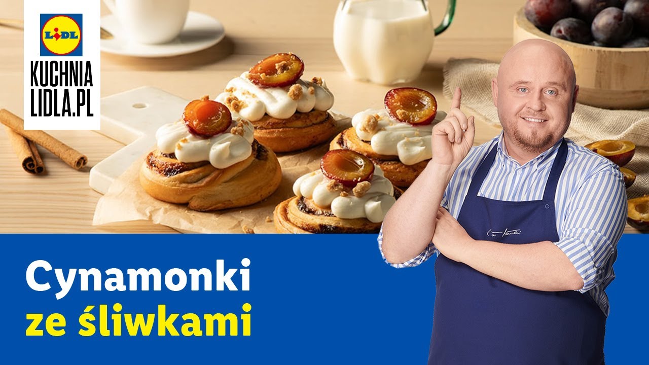 Jesienne cynamonki z powidłami, kremem i śliwkami | Paweł Małecki & Kuchnia Lidla