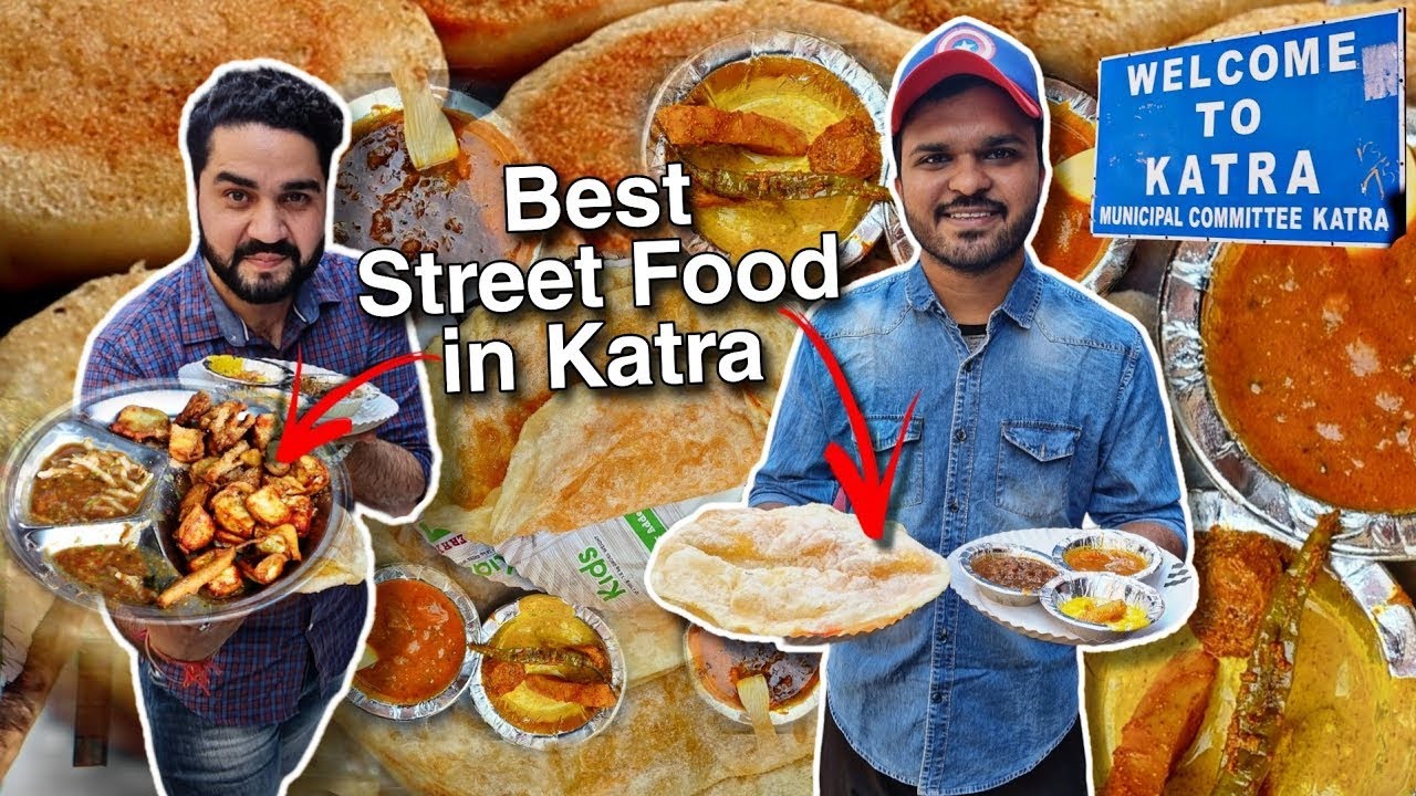 BEST STREET FOOD in KATRA | Jumbo POORI Desi Ghee | Kanhaiya Chhole Kulcha | INDIAN FOOD