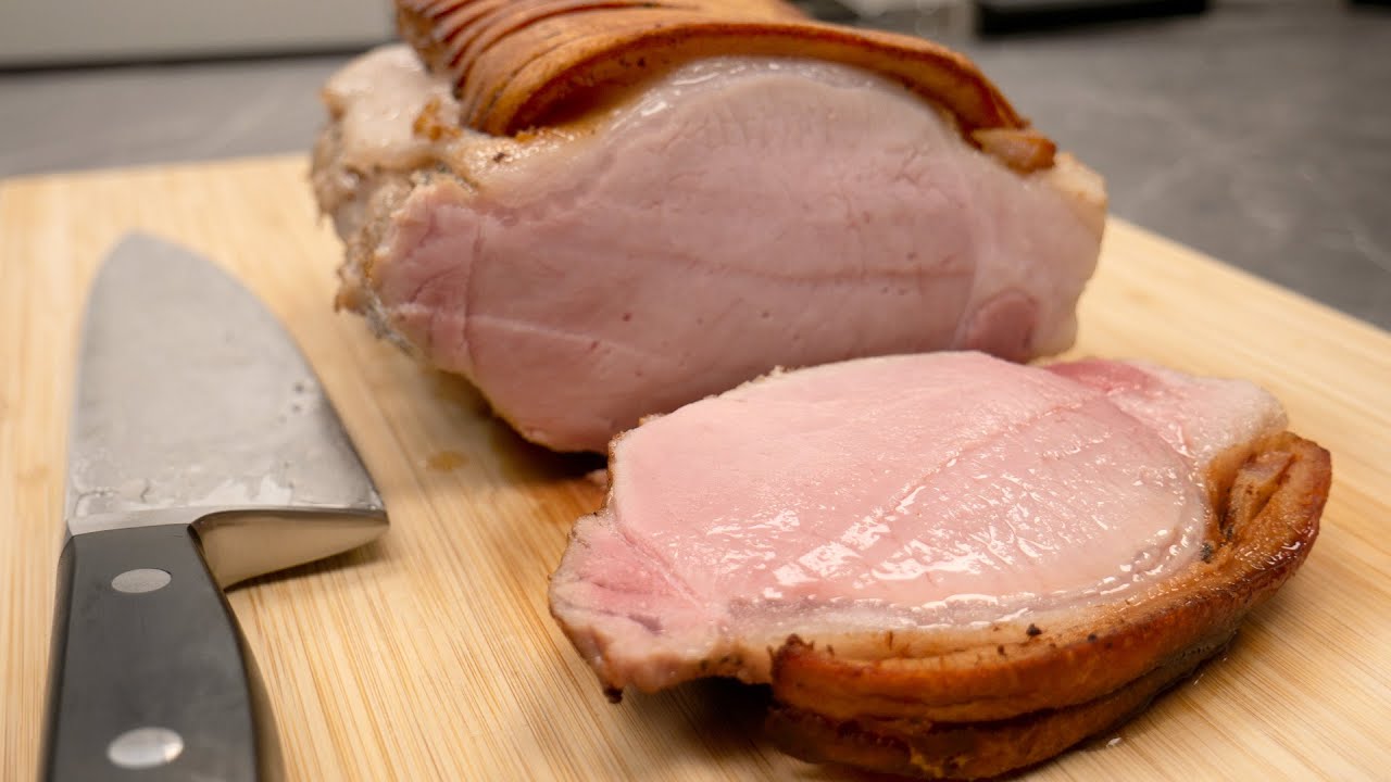 Flæskesteg med sprød svær i gryde - Sous vide uden plastik med Ztove