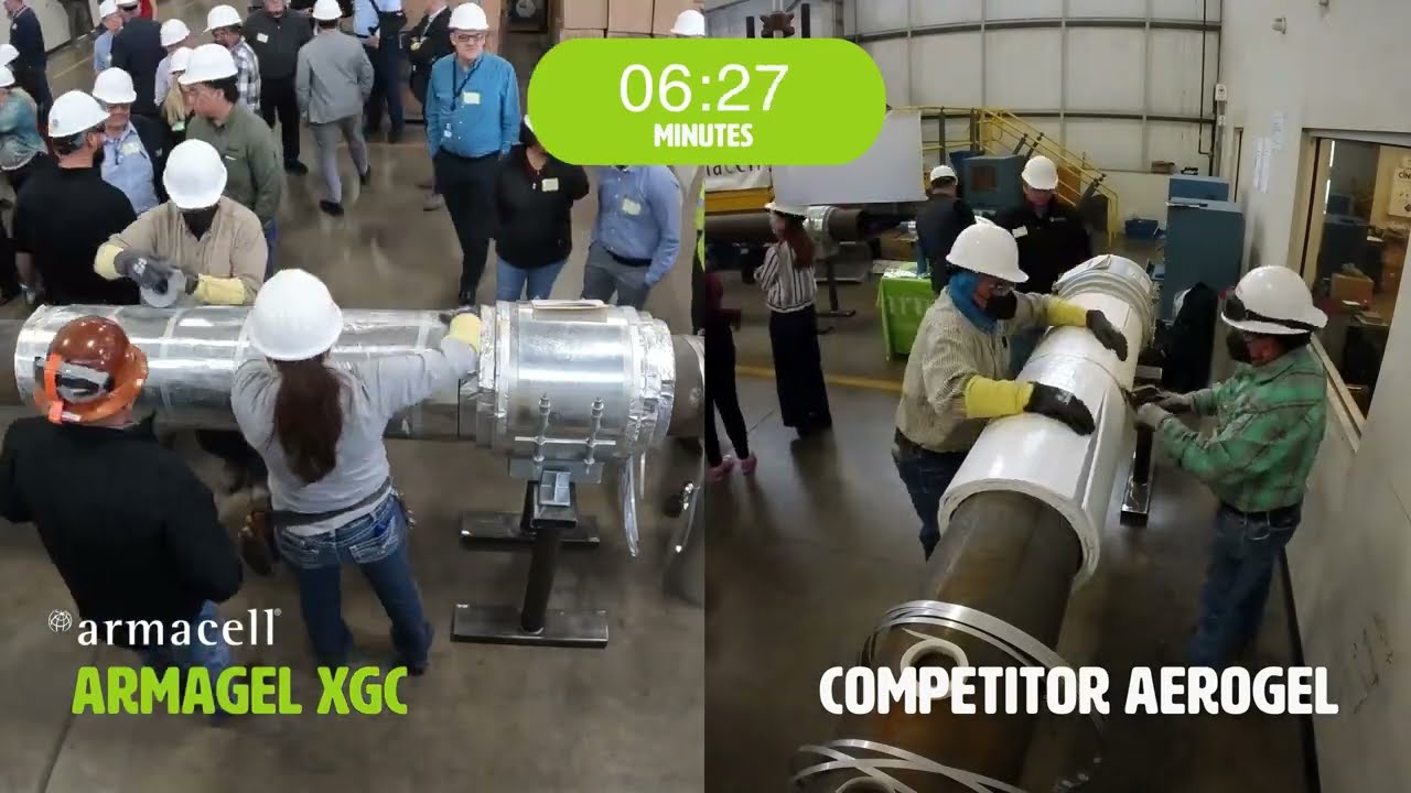 ArmaGel XGC // Installation comparison versus competitor aerogel
