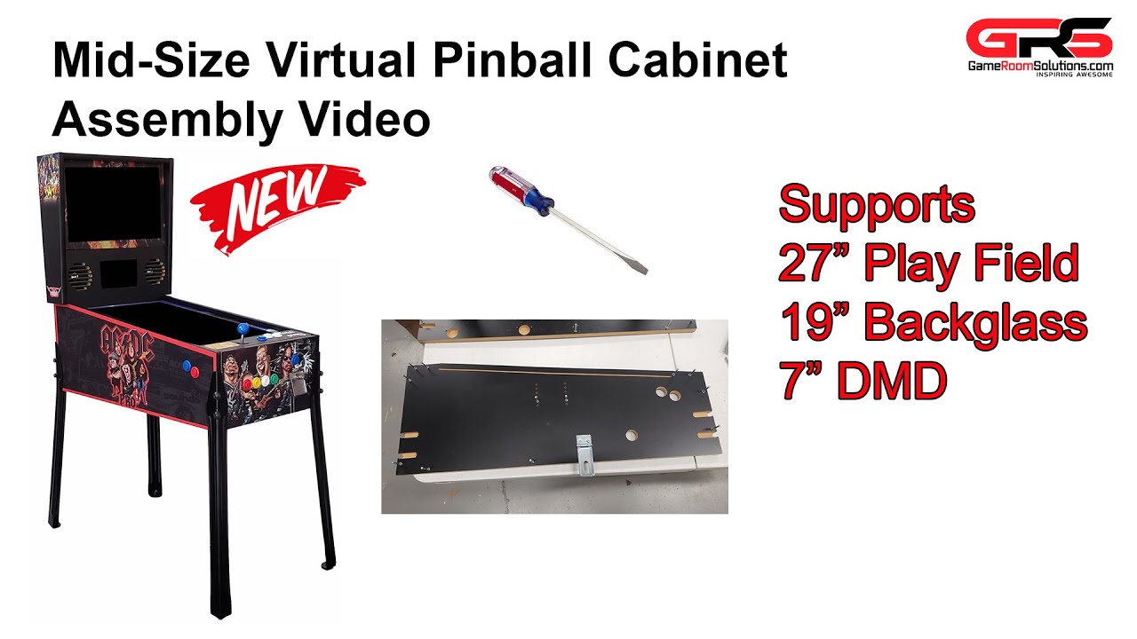 Mid Size Virtual Pinball Cabinet Assembly