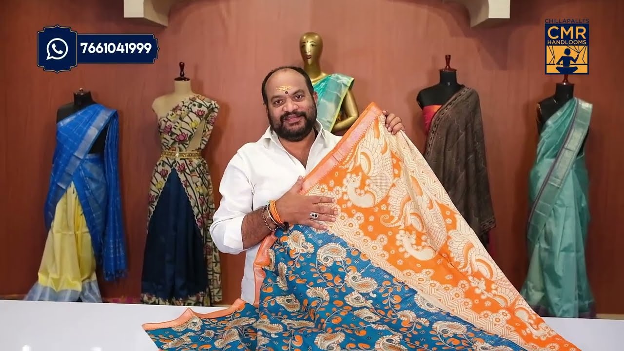 Authentic Kalamkari Saree Collection at Chillapalli CMR Handlooms | Handloom Elegance Redefined