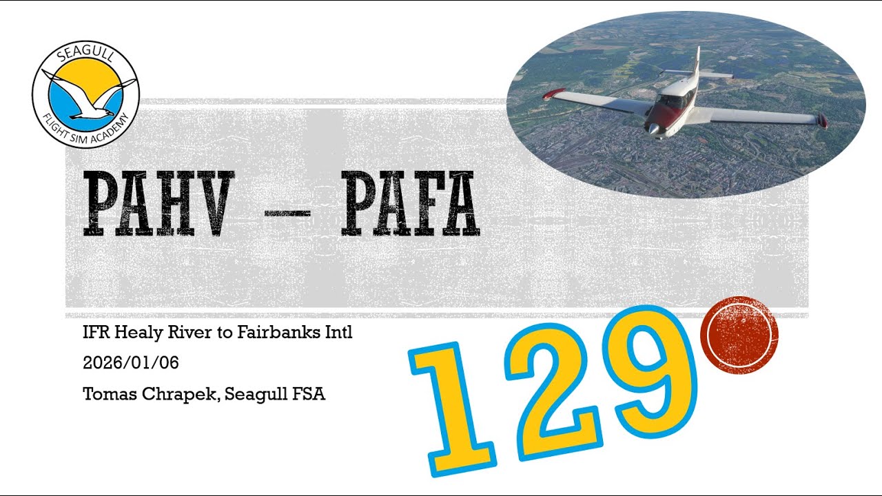 GPS Approach in the Weather | IFR Healy River to Fairbanks | Group Flight 129
