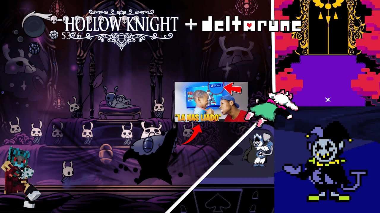 Nos enfrentamos al jefe oculto del capitulo 1 de Deltarune y Luego cambiamos a Hollow
