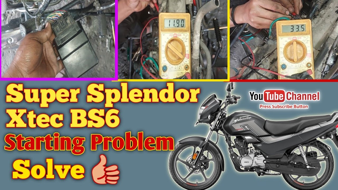 Hero Super Splendor Xtec Starting Problem Solve हीरो सुपर स्प्लेंडर BS6 स्टार्टिंग प्रॉब्लम सॉल्व 